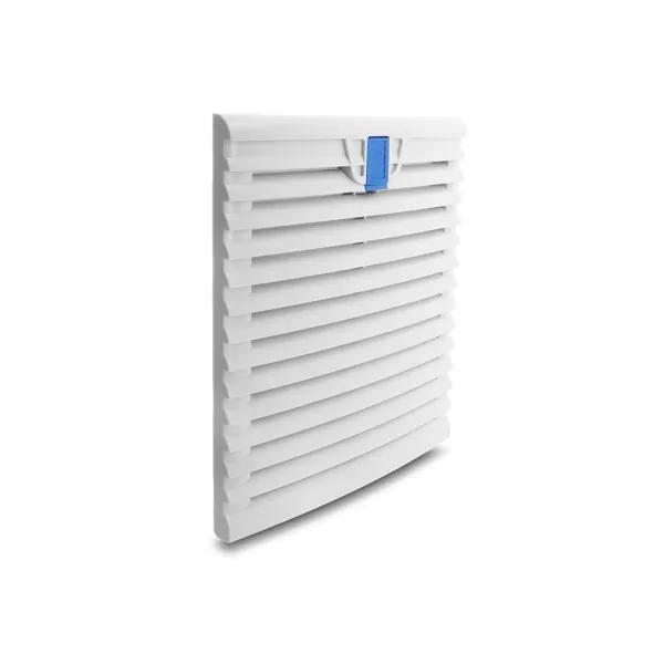 Aksesor për Ftohës DeLOCK Lüfterfilter mit Clip / 254 × 254 × 47mm / IP54 / 85% Filtration – Bardhë/Blu