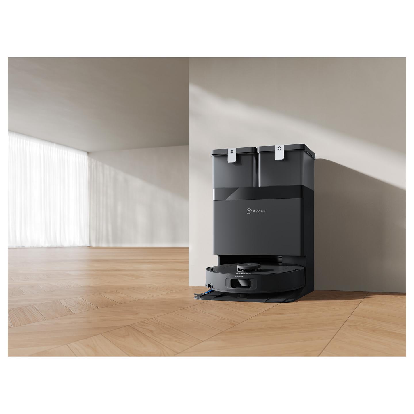 Fshesë Robotike ECOVACS DEEBOT T30e OMNI / Fshirje e Njomë OZMO Turbo 2.0 / Navigim Laser LDS / TruEdge 3D / Stacion Vetëpastrues OMNI – Zezë - 12