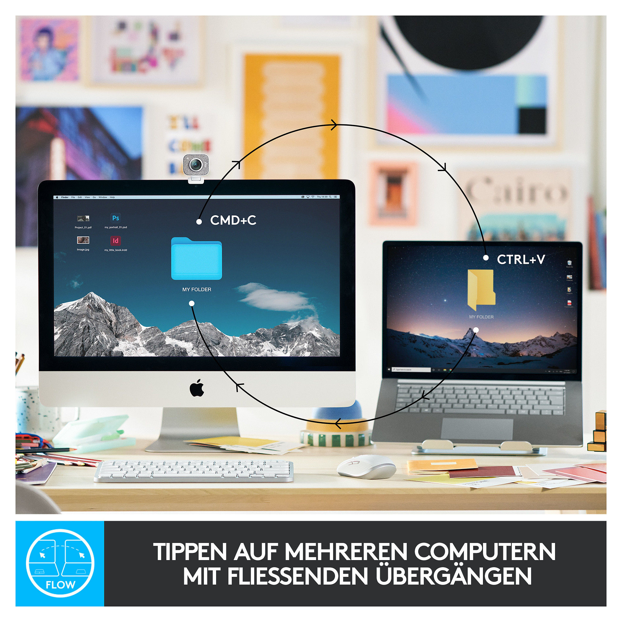 Tastierë Pa kabllo Logitech MX Keys Mini for Business / Kompakte / Membrane / Multi-Device / Bluetooth + Logi Bolt / 3 Pajisje / QWERTY US / USB-C - Hiri - 10
