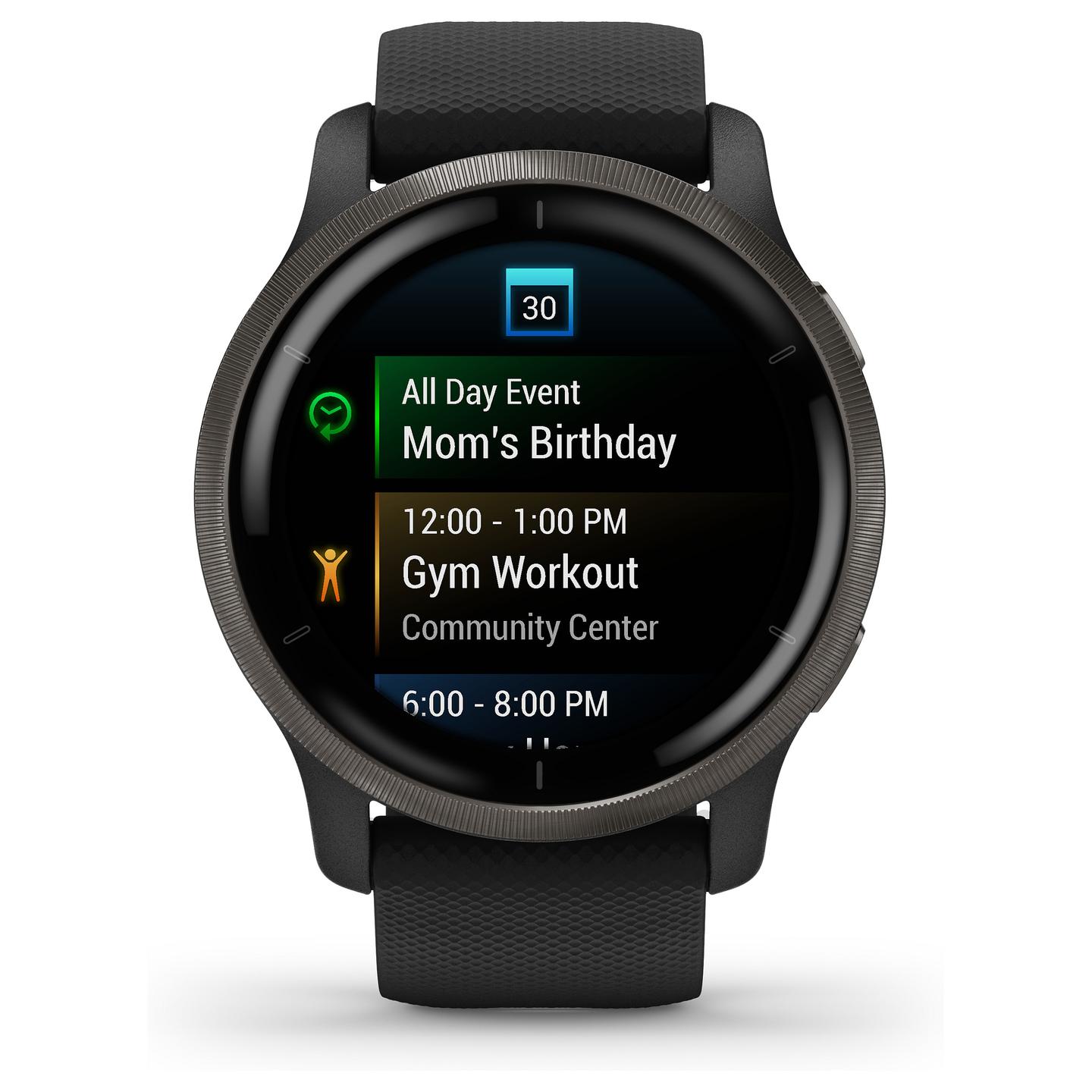 Orë e mençur Garmin Venu 2 / 45mm / AMOLED / GPS / Bluetooth / Wi-Fi - Zezë/Slate - 16