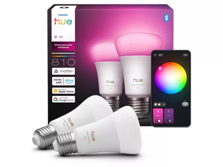 Ndriçues Philips A60, LED Inteligjent, E27, 810 lm, 2700–6500 K, Bluetooth, Zigbee, Wi-Fi – Bardhë - 3