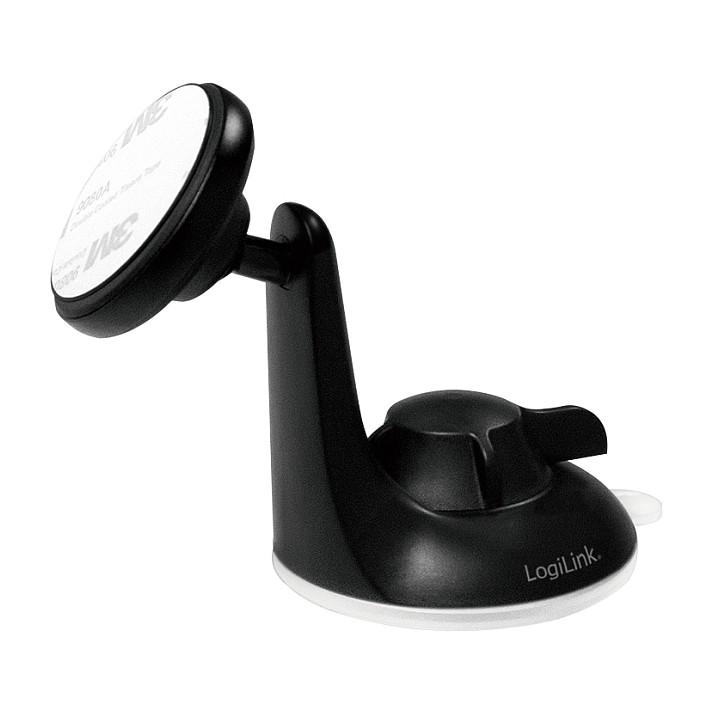 Mbajtëse për Telefon LogiLink AA0110 / Magnetike / 4–6" / 360° / Saugnapf - Zezë - 2