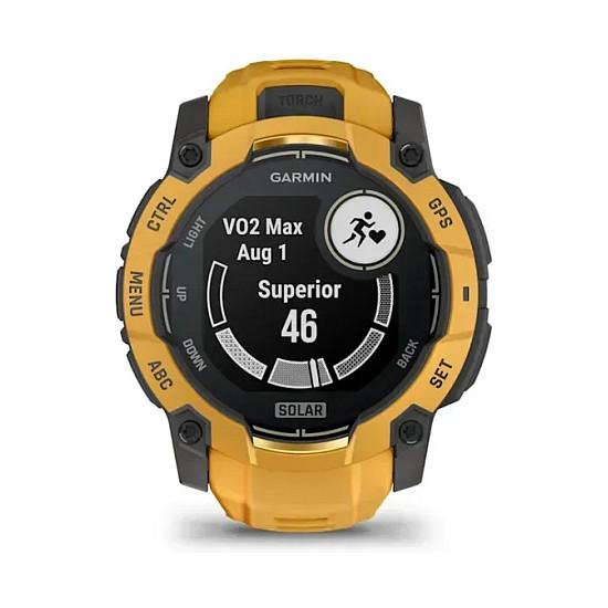 Orë e mençur Garmin Instinct 3 Solar, 50mm, GPS, Karikim Solar, 10 ATM – Portokalli/Hiri - 15