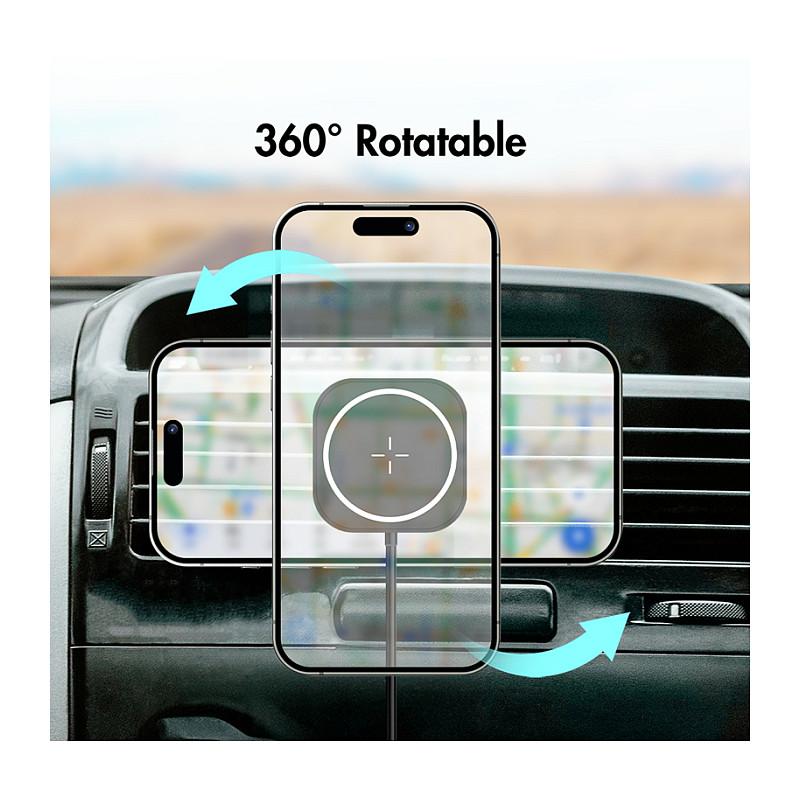 Adapter telefoni pĂ«r veturĂ« LogiLink PA0329 / Wireless Charging / Magnetic / 360° / 15W â ZezĂ« - 7
