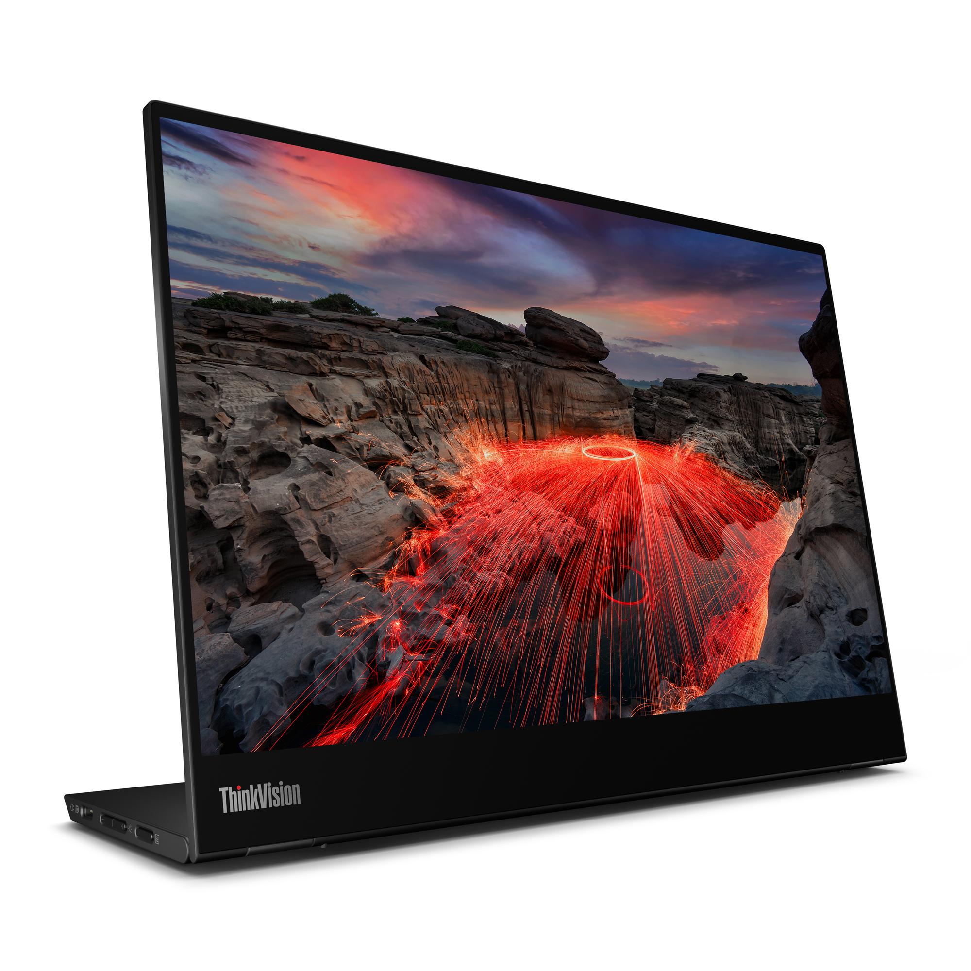 Monitor Portativ Lenovo ThinkVision M14t Gen 2 / 14" / WUXGA IPS Touch / 60Hz / 8ms / USB-C - Zezë - 3