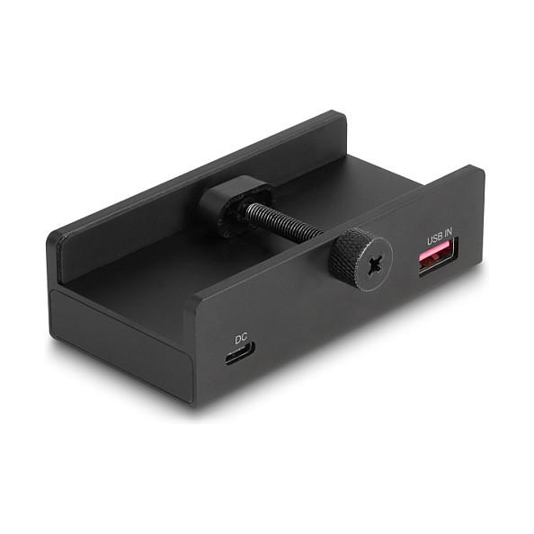 Hub DeLOCK 64262 , 2x USB-A , 2x USB-C , USB 5Gbps , USB-A Host , USB-C për Furnizim me Energji , 1.15m - Zezë - 2