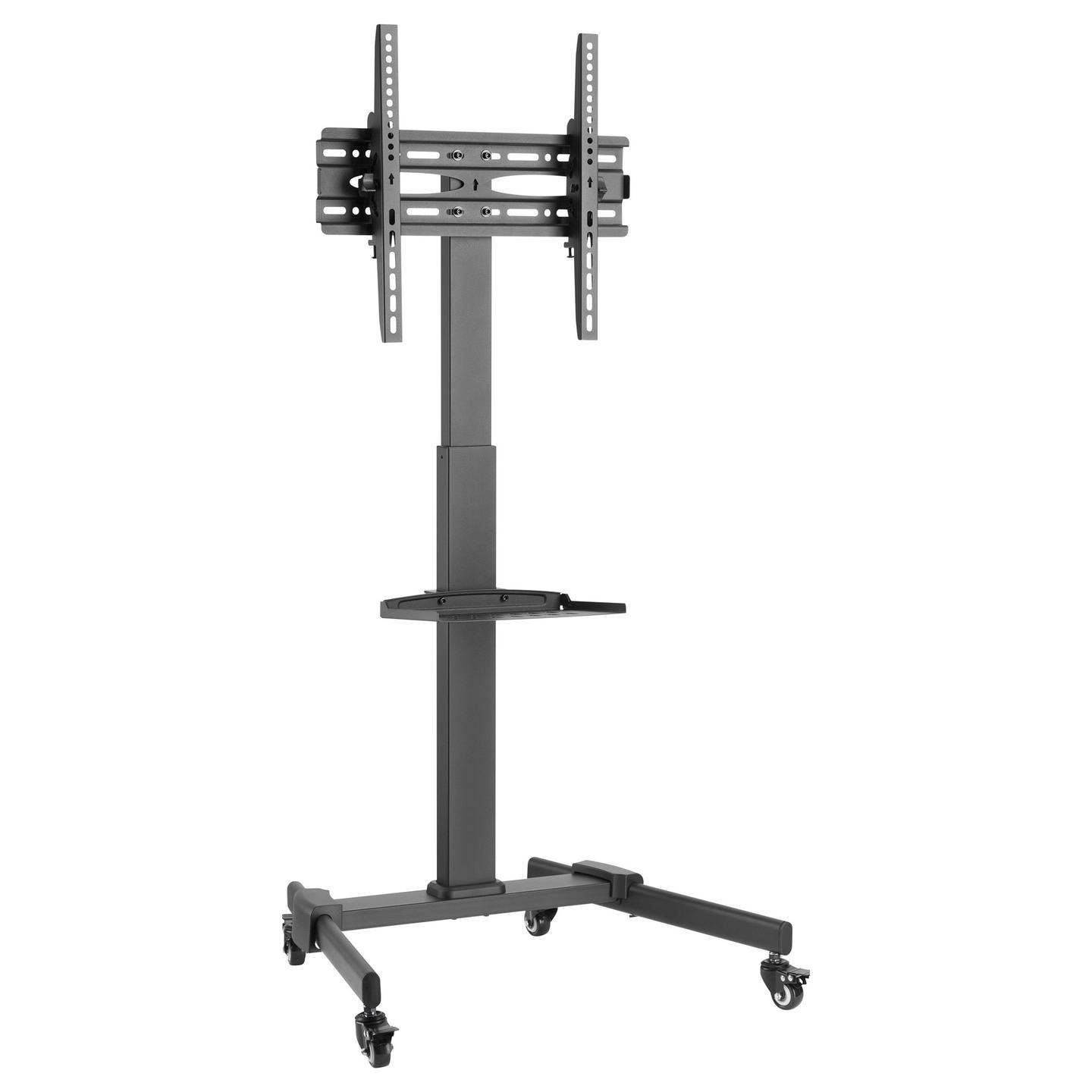 Mbajtëse për TV Equip 650607 , 32–55" , deri 35kg , me rrota , lartësi e rregullueshme , e pjerrët ±10° , VESA 100x100–400x400 - Zezë
