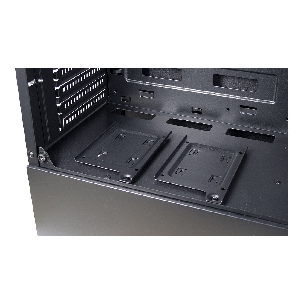 Kasë PC Inter-Tech C-303 Mirror / Midi Tower / ATX / 3x 120mm Fan Support / 2x 3.5" + 4x 2.5" Bay / Tempered Glass - Zezë - 12