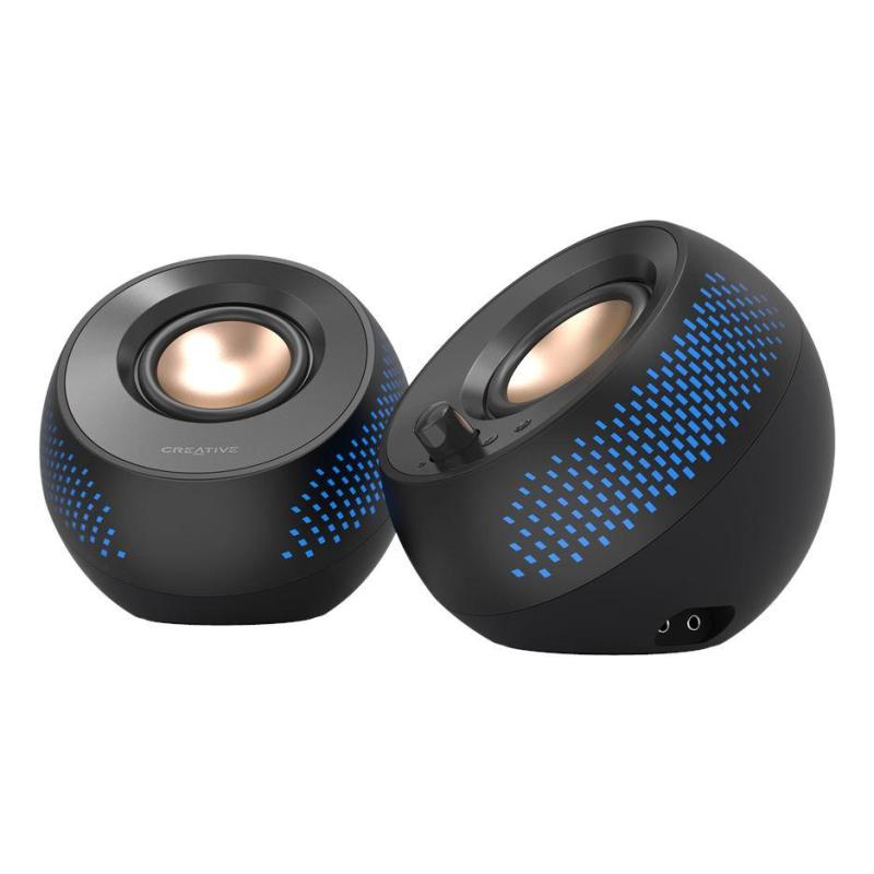 Altoparlant Creative Pebble X / 2.0 / 15W RMS / USB-C / Bluetooth / RGB - Zezë - 2