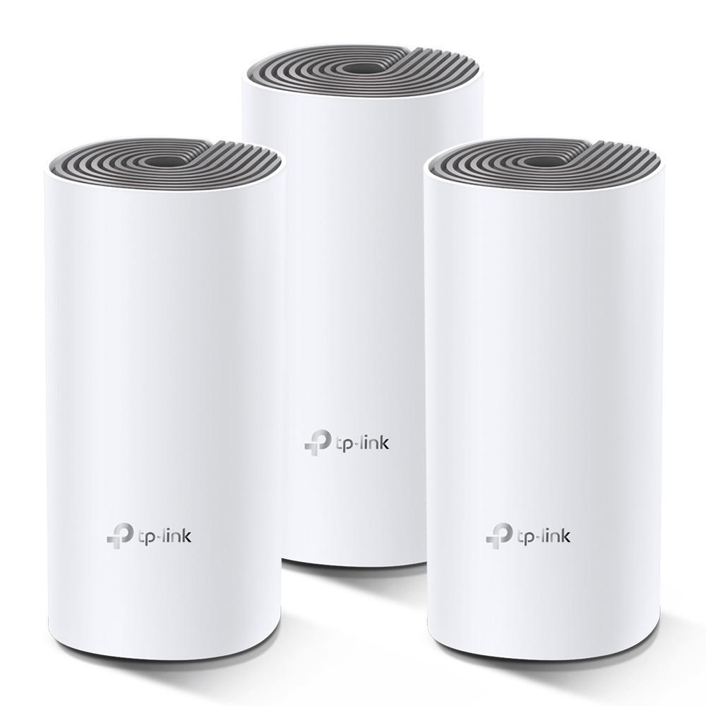 TP-Link Mesh Wi-Fi E4 / DECO E4 (3-Pack) / AC1200 / Wi-Fi 5 / Dual-Band / 3 Njësi - Bardhë/Gri