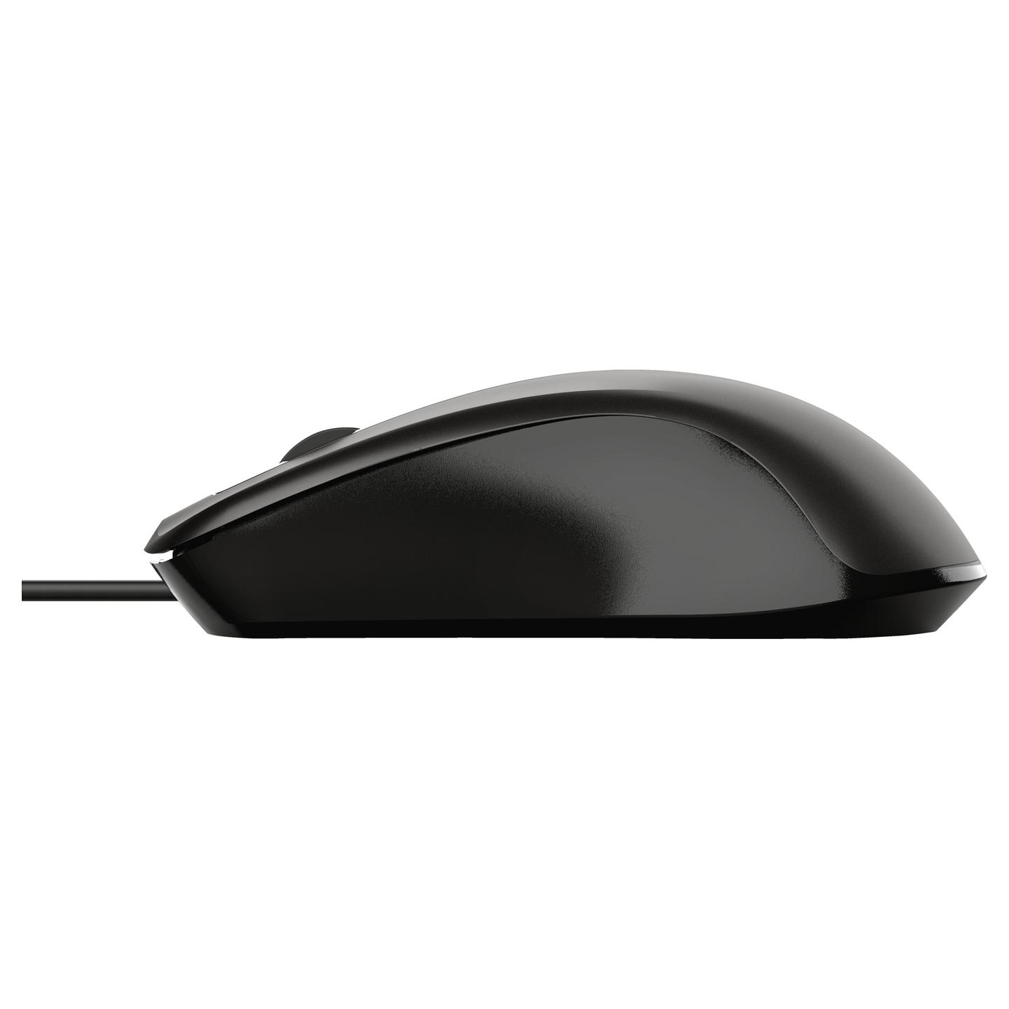 Maus me Kabllo Trust 24657, Optik, 1200DPI, 3 Butona, USB-A - Zezë - 3