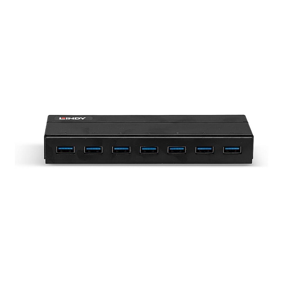 Splitter USB Lindy 43228 / USB 3.2 Gen 1 / 7x USB-A / 5 Gbit/s / BC 1.2 / 36W - Zezë - 3