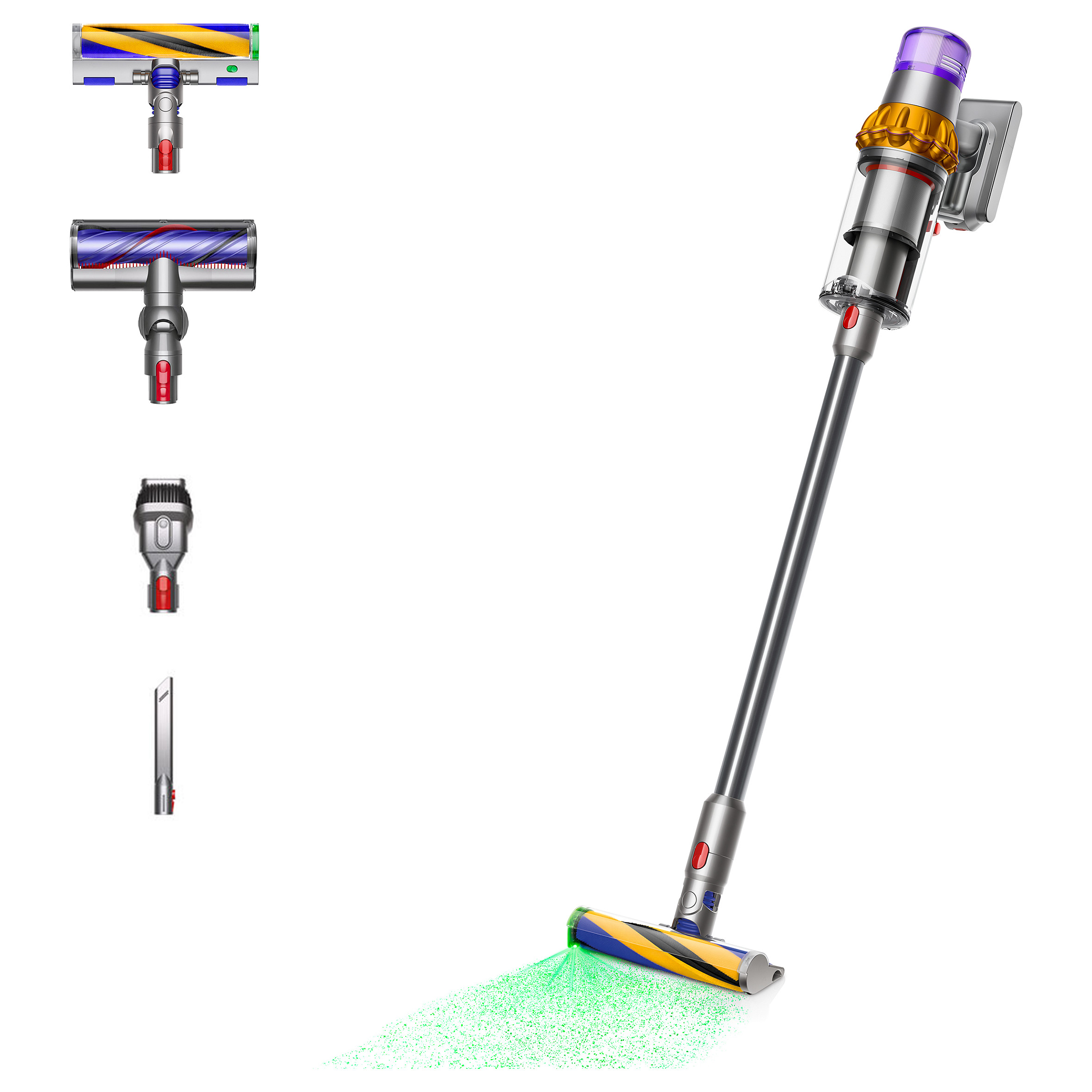 Fshesë me Vakum Dyson V15 Detect Absolute 2 në 1 – Nikeli/Verdhë - 2