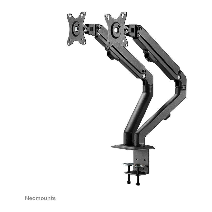 Mbajtëse për Monitor Neomounts FPMA-D650DBLACK / 2 Monitorë / 17"-27" / 7kg për Monitor / Coil Spring / Clamp-Grommet / Tilt +90° deri -45° / Swivel 180° / Rotacion 360° - Zezë - 4
