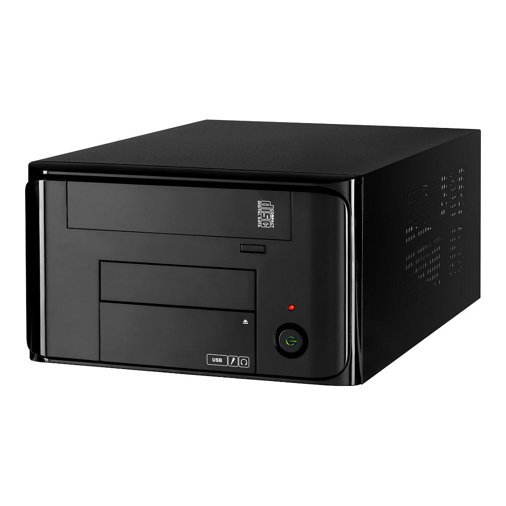 Kasë PC Inter-Tech MI-008 ITX / Mini Tower / Mini-ITX / SFX / 2.5" + 3.5" + 5.25" Bay - Zezë - 3