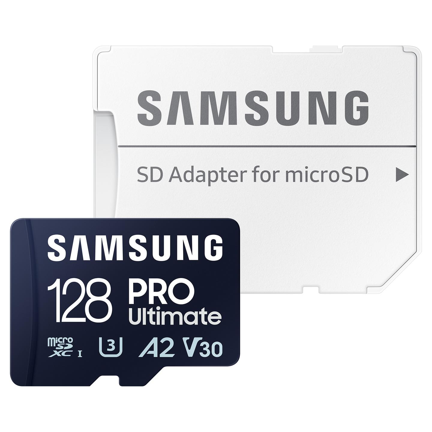Kartë Memorie Samsung PRO Ultimate MB-MY128S, microSDXC, 128GB, UHS-I U3, V30, A2, 200MB/s, me Adapter - Blu - 4
