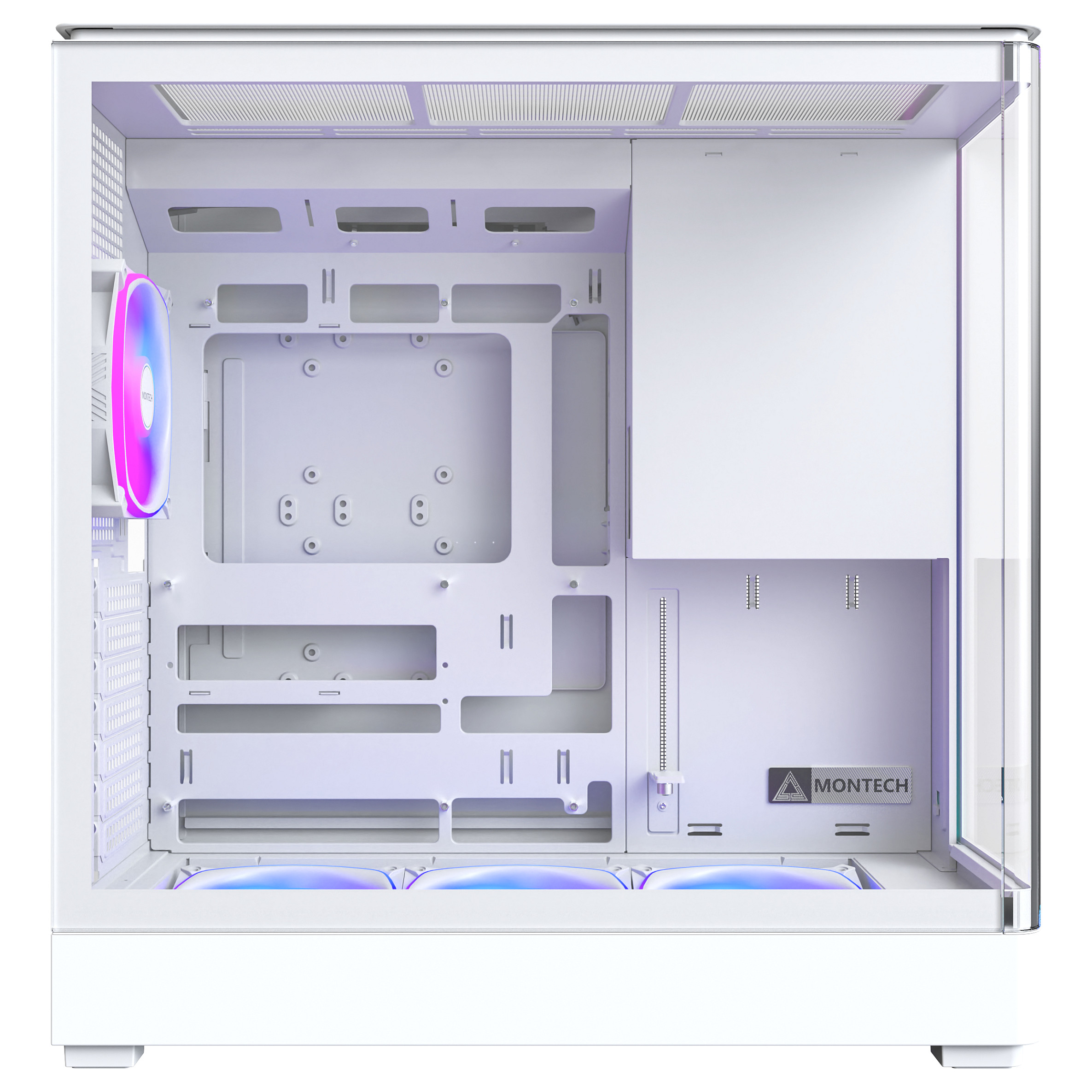 Kasë Montech KING 45 PRO / Midi Tower / ATX / 4x 120mm ARGB Fan / Tempered Glass - Bardhë - 4