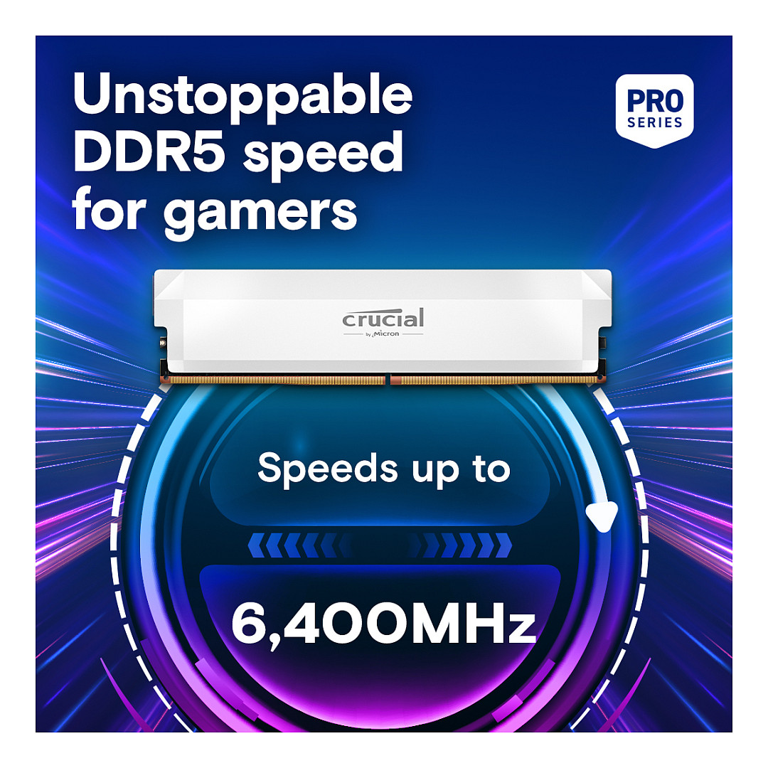 RAM Memorie DDR5 Crucial Pro Overclocking Edition / 16GB / DIMM / 6400MHz / 288-pin - 2