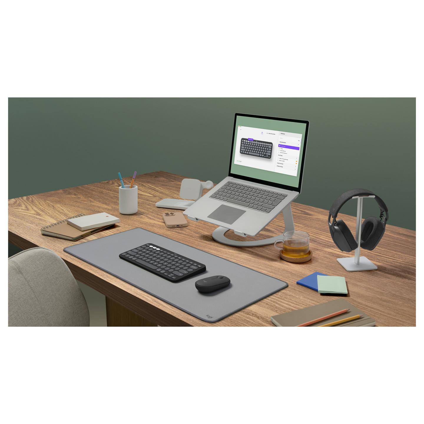 Combo (Tastierë & Maus) Logitech Pebble 2 Combo, Mini, QWERTY US International, Bluetooth + Logi Bolt, 4000 DPI - Grafit - 22