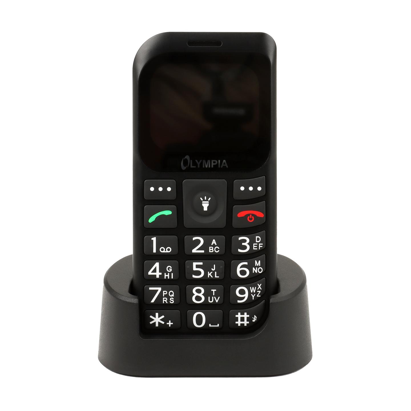 Telefon i thjeshtë Olympia Bella+ 2264 / 1.77" / 4G LTE / Bluetooth / FM Radio / SOS / Stacion Karikimi - Zezë - 3