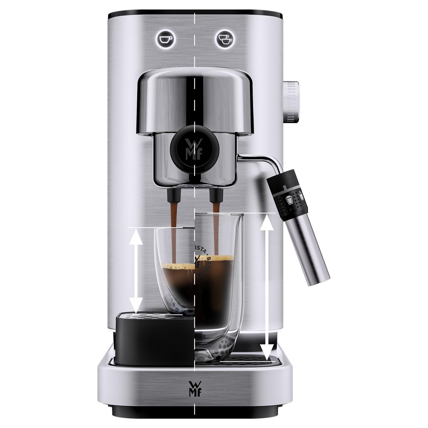Aparat Manual për Espresso WMF Lumero 04.1237.0011, 1350 W, 15 bar, Rezervuar 1.4 L – Argjend/Zezë - 5