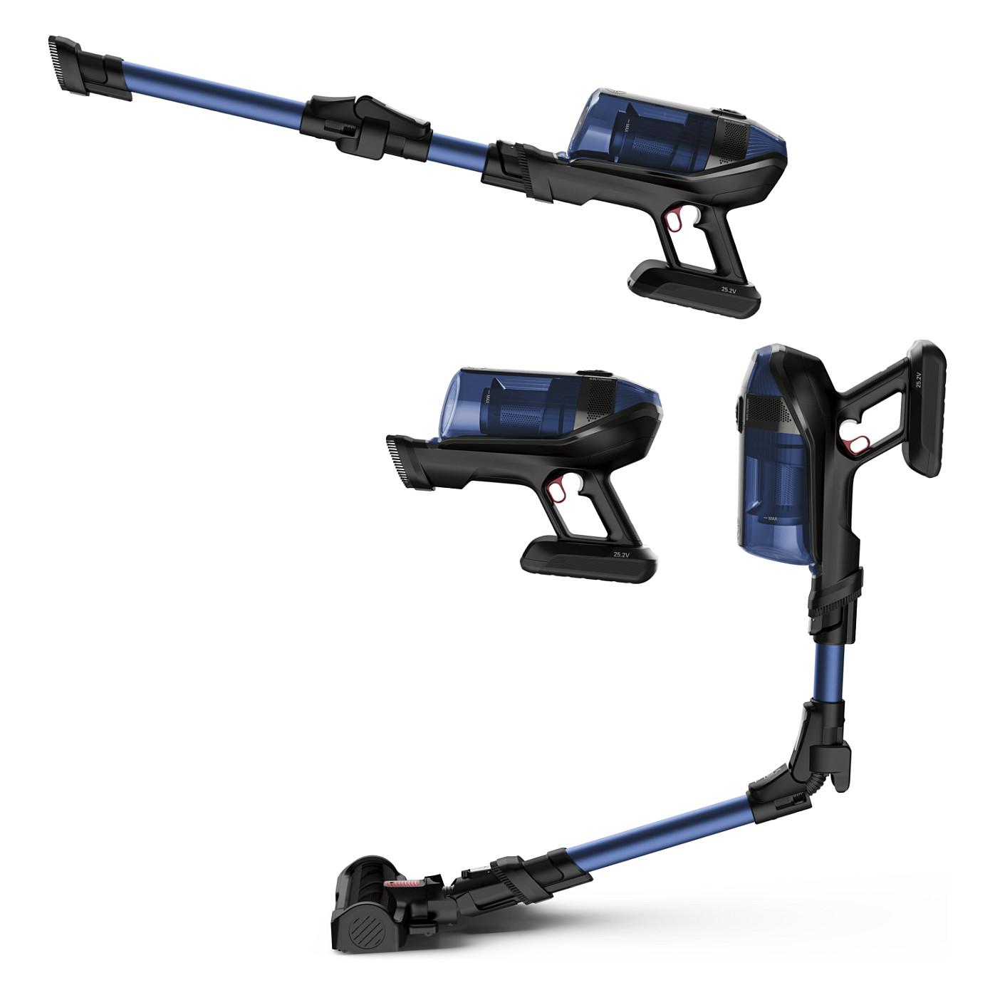 Fshesë Elektrike Rowenta X-Force Flex 12.60 Aqua RH98C0, 150AW, 25.2V, 0.9L, 45min, Pastrim i Thatë dhe i Lagësht, 2-në-1 - Blu, Zezë - 14