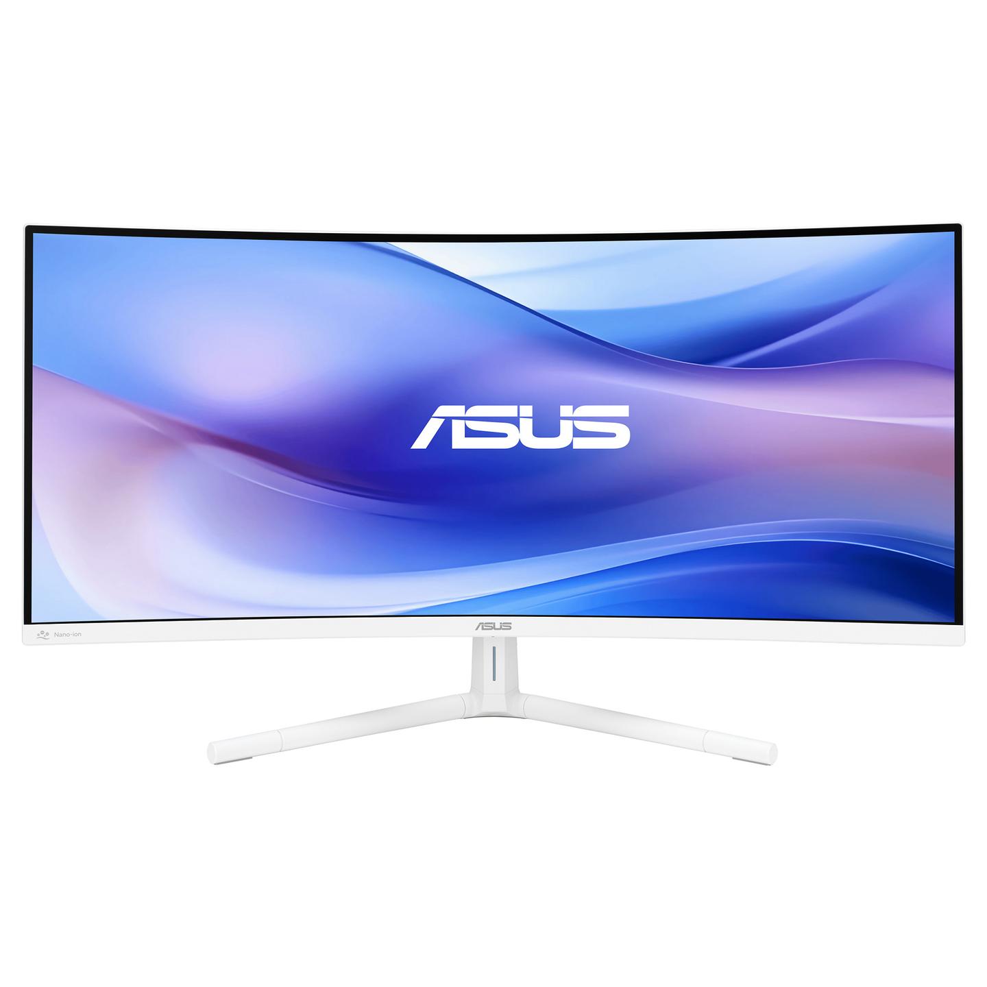 Monitor ASUS VU34WCIP-W / 34" / UWQHD VA / 100 Hz / 1 ms / HDMI + DisplayPort + USB-C / Curved - Bardhë - 2