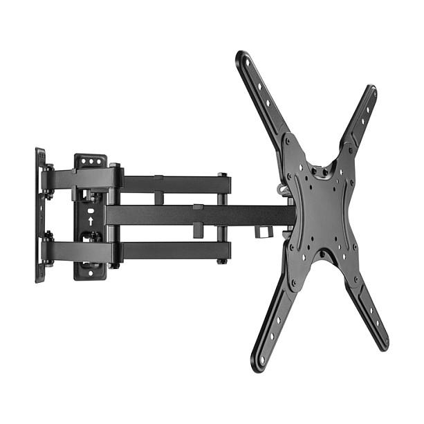 Mbajtëse Muri për TV Equip 650328 / 23"-55" / 45kg / Full Motion / Corner / Tilt -15° deri +2° / Swivel ±45° - Zezë - 2