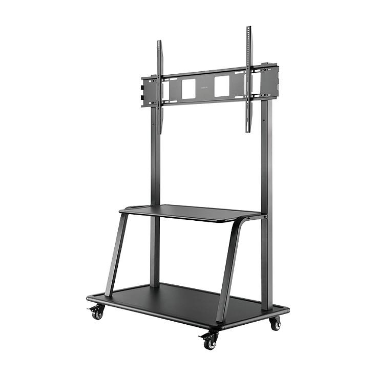 Mbajtëse për Monitor LogiLink BP0085, 60–105", VESA deri në 1000×600mm, 150kg, Lartësi e Rregullueshme, 4 Rrota me Bllokim - Zezë - 2