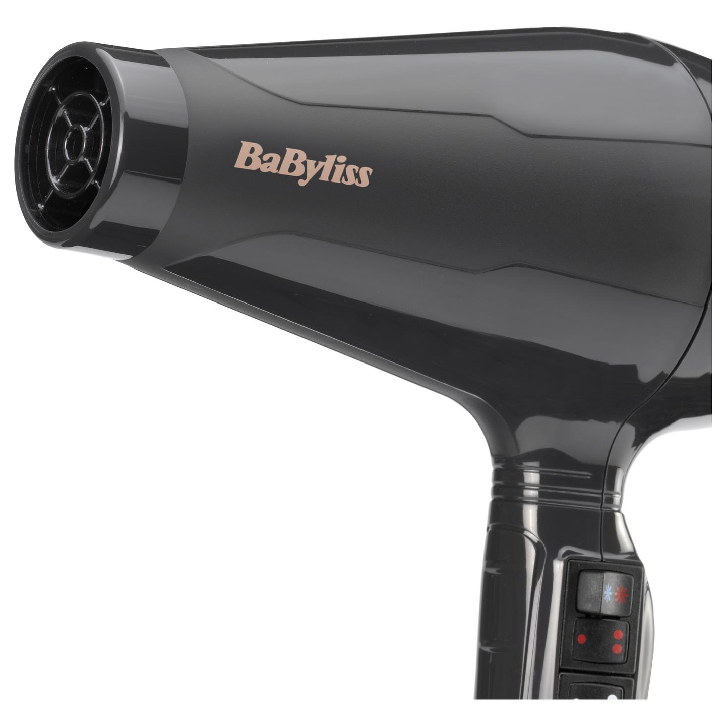 Tharëse për Flokë BaByliss 6719DE Air Pro 2200, 2200W, Motor AC, 2 Shpejtësi, 3 Temperatura, Jonizues, Difuzor - Zezë, Ari - 10