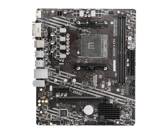 Pllakë Amë MSI A520M-A PRO / AM4 / A520 / DDR4 / mATX / Gigabit LAN - 2