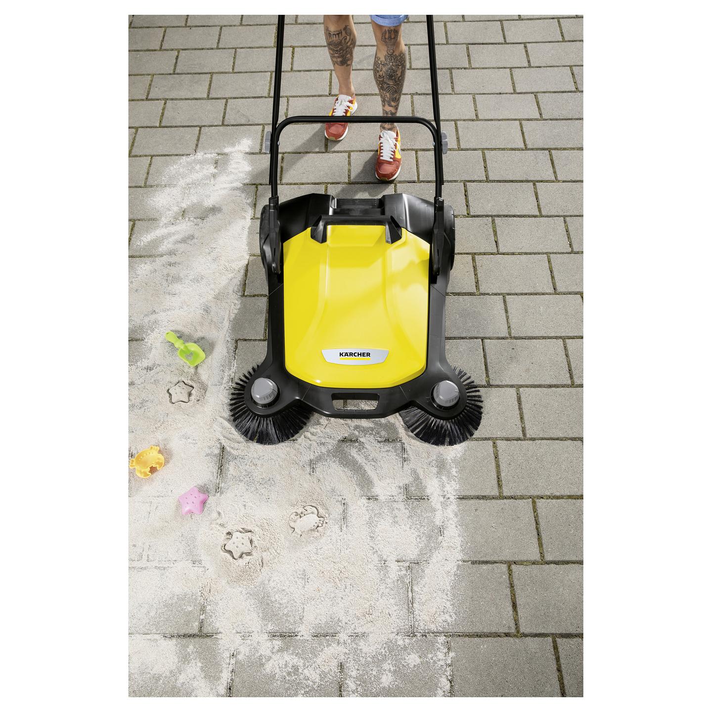 Fshesë Profesionale për pastrim të sipërfaqeve Kärcher S 6 Twin / 3000 m²/h / 86 cm / Manuale – Zezë/Verdhë - 9