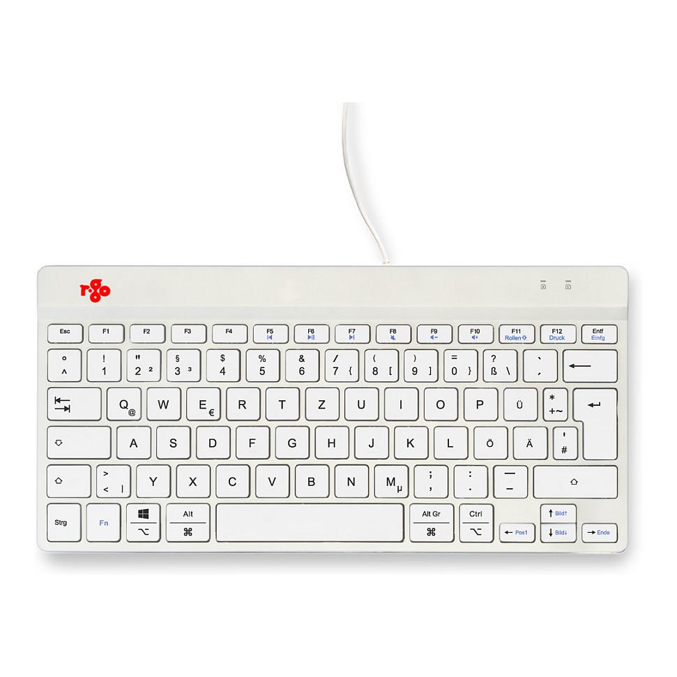 Tastierë me kabllo R-Go Tools R-Go Compact Break / QWERTZ / Scissor / USB / Mini - Bardhë - 7