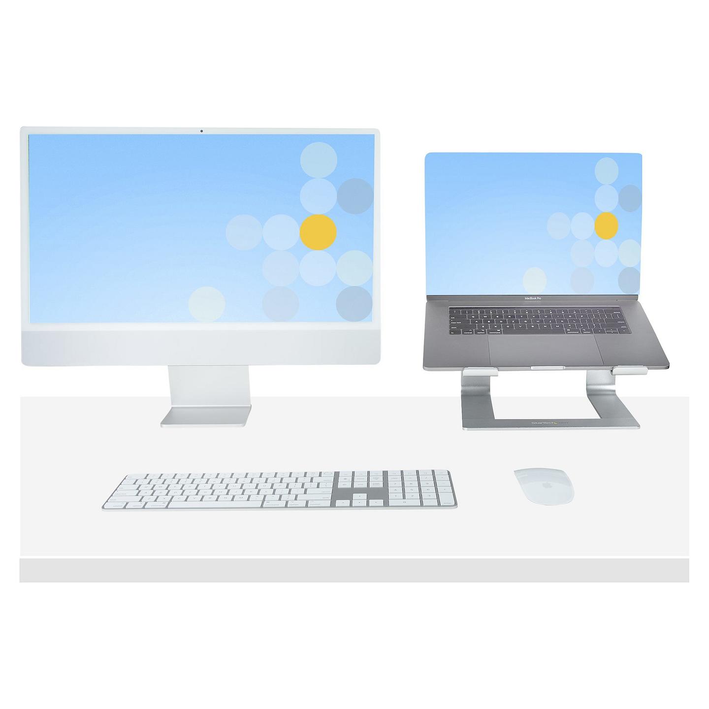 Mbajtës për Laptop StarTech.com LAPTOP-STAND-SILVER, 13–17", 5kg, Alumini, 16° - Argjend - 9