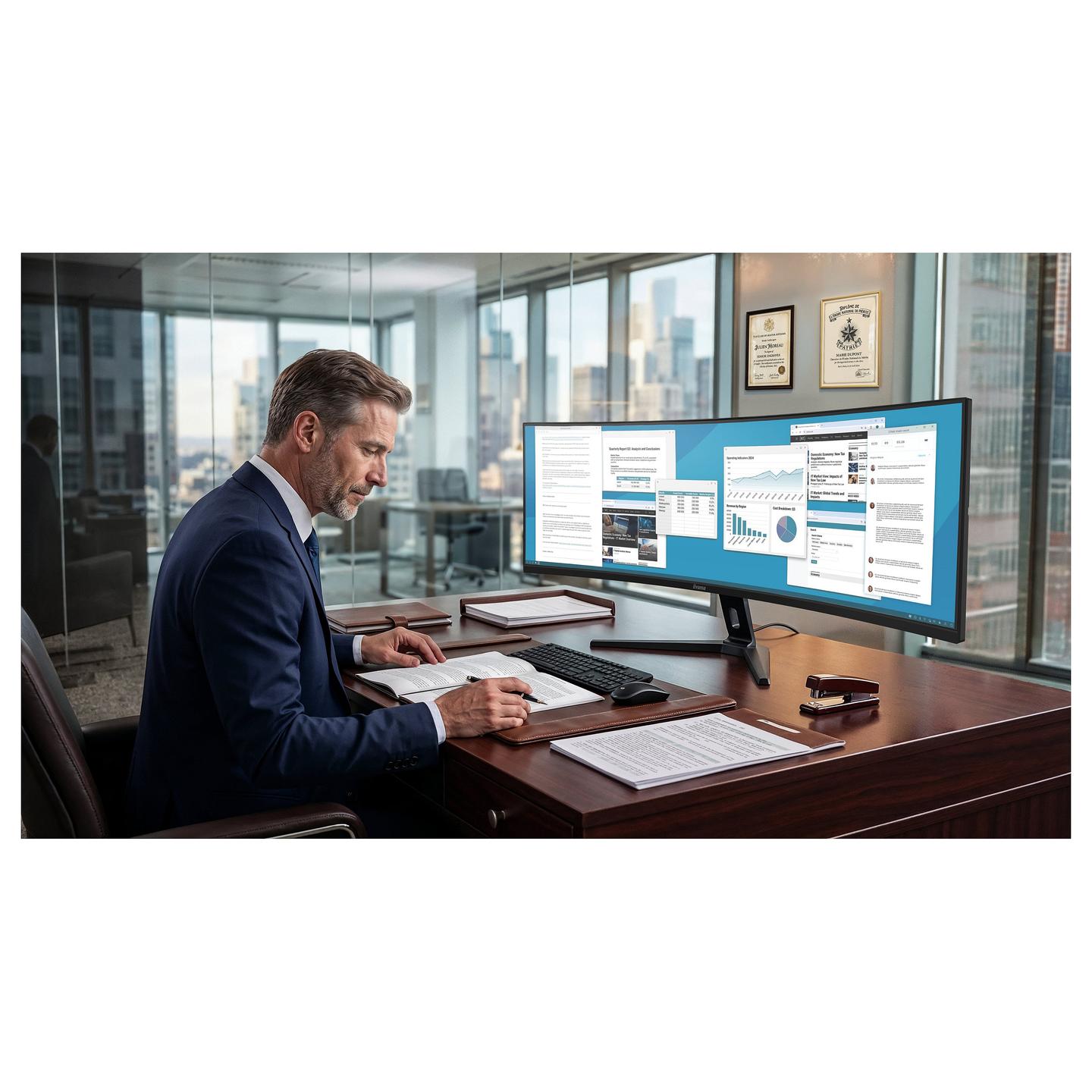 Monitor Iiyama ProLite XCB4994DQSU-B1 / 49″ / DQHD VA Curved / 120 Hz / 2 ms / DP + HDMI + USB Hub - Zezë - 11