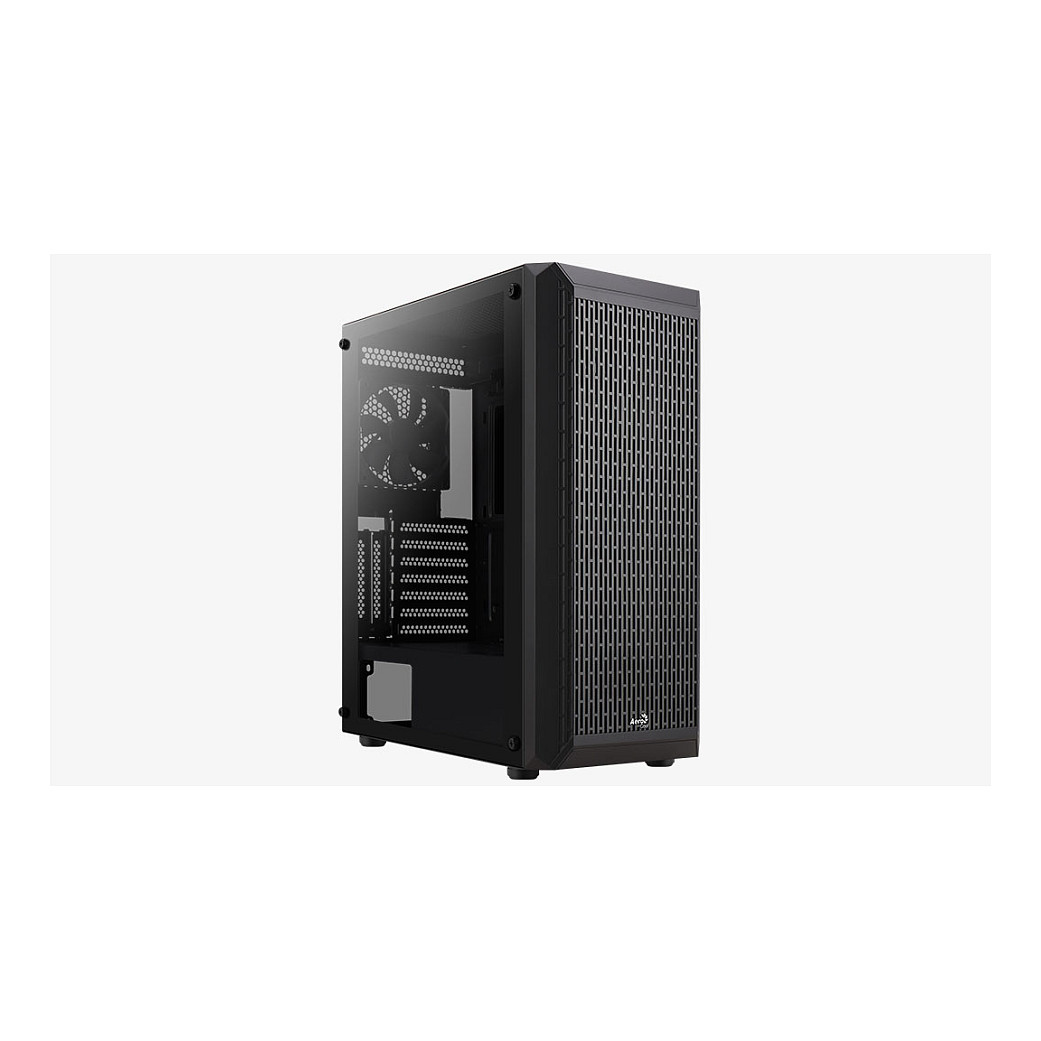 Kasë PC Aerocool Beam-G / Mini Tower / ATX / 1x 120mm Fan / Tempered Glass - Zezë