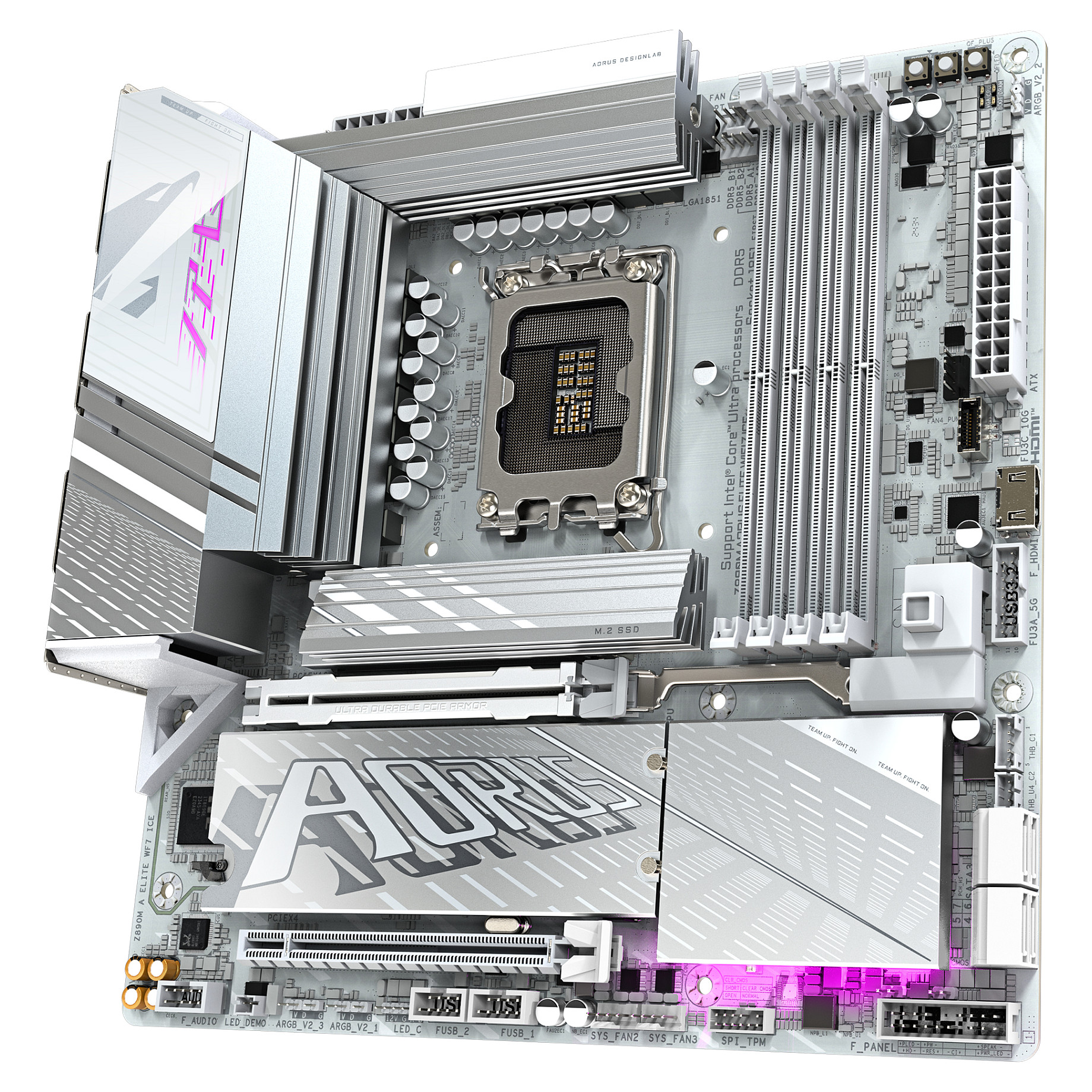 Pllakë Amë GIGABYTE Z890M AORUS ELITE WIFI7 ICE / Intel LGA1851 / Z890 / DDR5 / ATX / Wi-Fi 7 / 2.5GbE LAN - 4