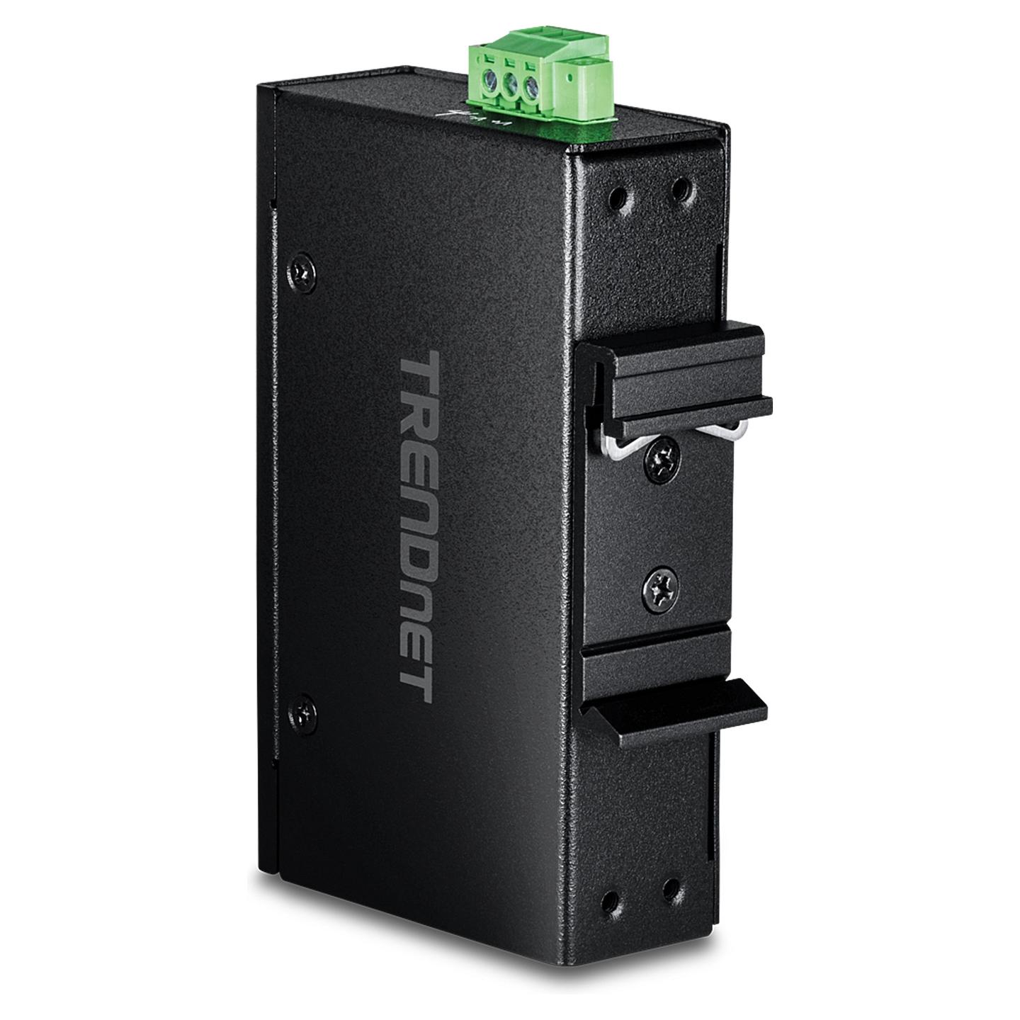 Switch Industrial TRENDnet TI-PELC50, 5 porta Fast Ethernet, 4× PoE+, PoE 90W, Switching Capacity 1Gbps, IP30, montim në shinë DIN - Zezë - 3