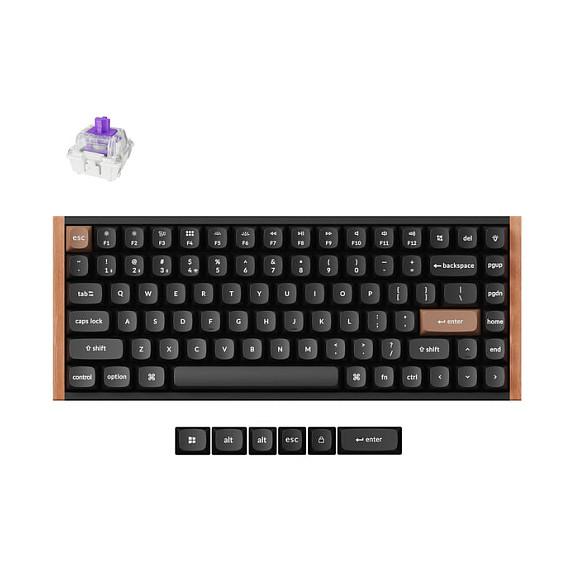 Tastierë Gaming Keychron K2 HE / Wired / 75% / 84 Keys / Gateron Double-Rail Magnetic Nebula / USB-C + 2.4 GHz Wireless + Bluetooth 5.2 / QWERTZ DE / RGB - Zezë
