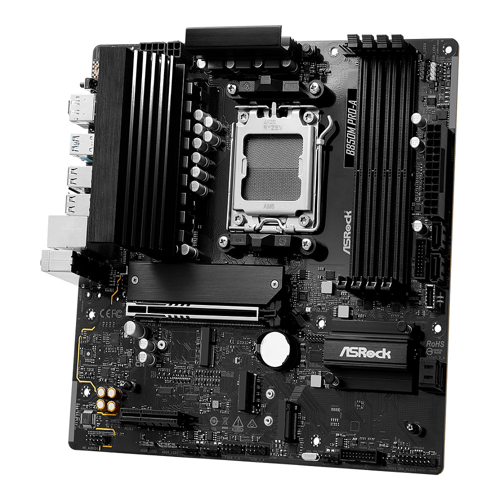 Pllakë Amë ASRock B850M Pro-A / AMD AM5 / B850 / DDR5 / Micro-ATX / 2.5GbE LAN - 5