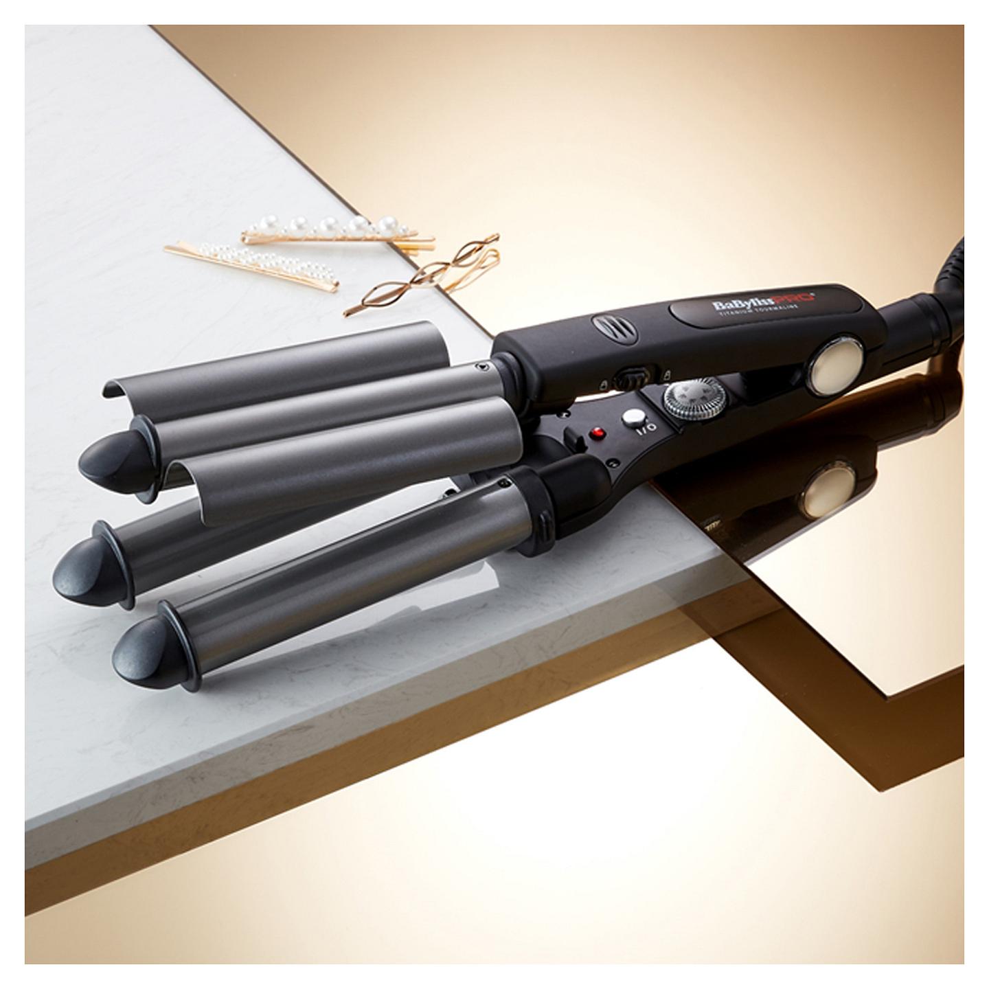 Stilues për Flokë BaByliss Pro BAB2269E / Triple Waver / Titan-Turmalinë / 3 Cilindra / 5 Temperatura / 140–220°C – Zezë - 3