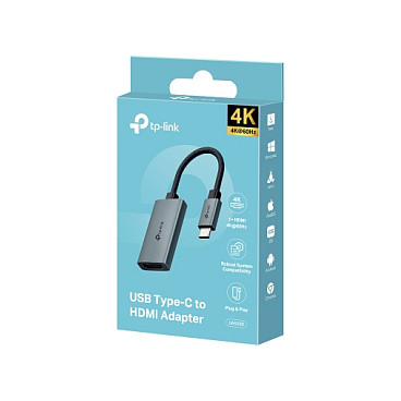 TP-Link UA520C USB Type-C to HDMI Adapter / 4K / 60Hz / Braided Cable / Aluminium – Black - 2