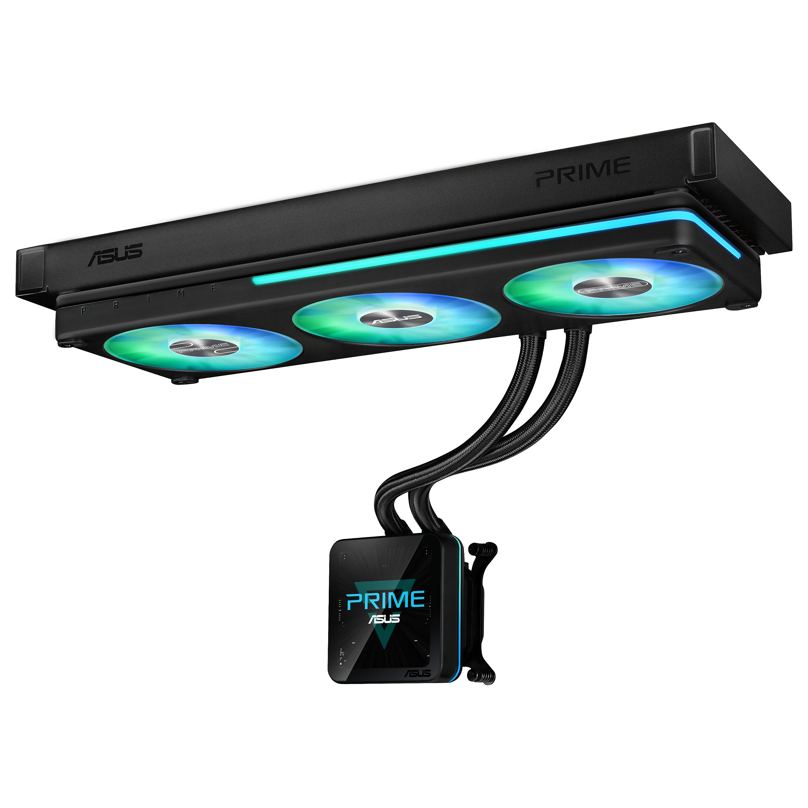 Ftohës për Procesor ASUS Prime SLC II 360 ARGB LCD / AIO / 360mm / 3×120mm PWM Fan / ARGB / 3.95" IPS LCD / AM4/AM5 / LGA1700/1851 – Zezë - 2