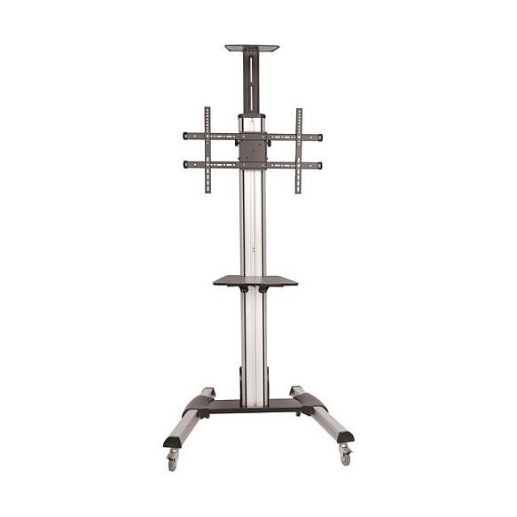 Mbajtëse me Rrota për TV StarTech.com STNDMTV70 / 32"-75" / 40kg / Rregullim Lartësie 1110-1510mm / Tilt +5° deri -12° / Rrotullim ±90° - Zezë & Argjend - 4