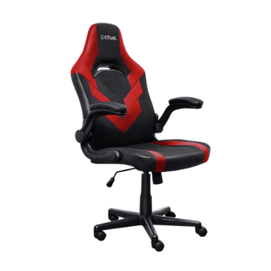 Karrige Gaming Trust GXT 703R Riye / / Flip-Up Armrests / Tilt-Lock / 128cm / 140kg – Kuqe/Zezë - 3