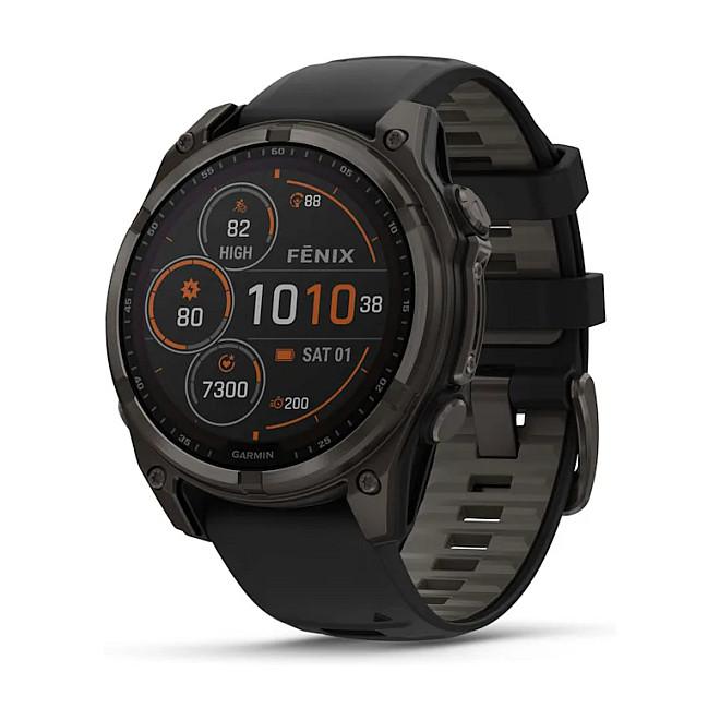 Orë e mençur Garmin fēnix 8 Solar Sapphire, 47mm, GPS Multi-Band, 32GB - Zezë/Hiri