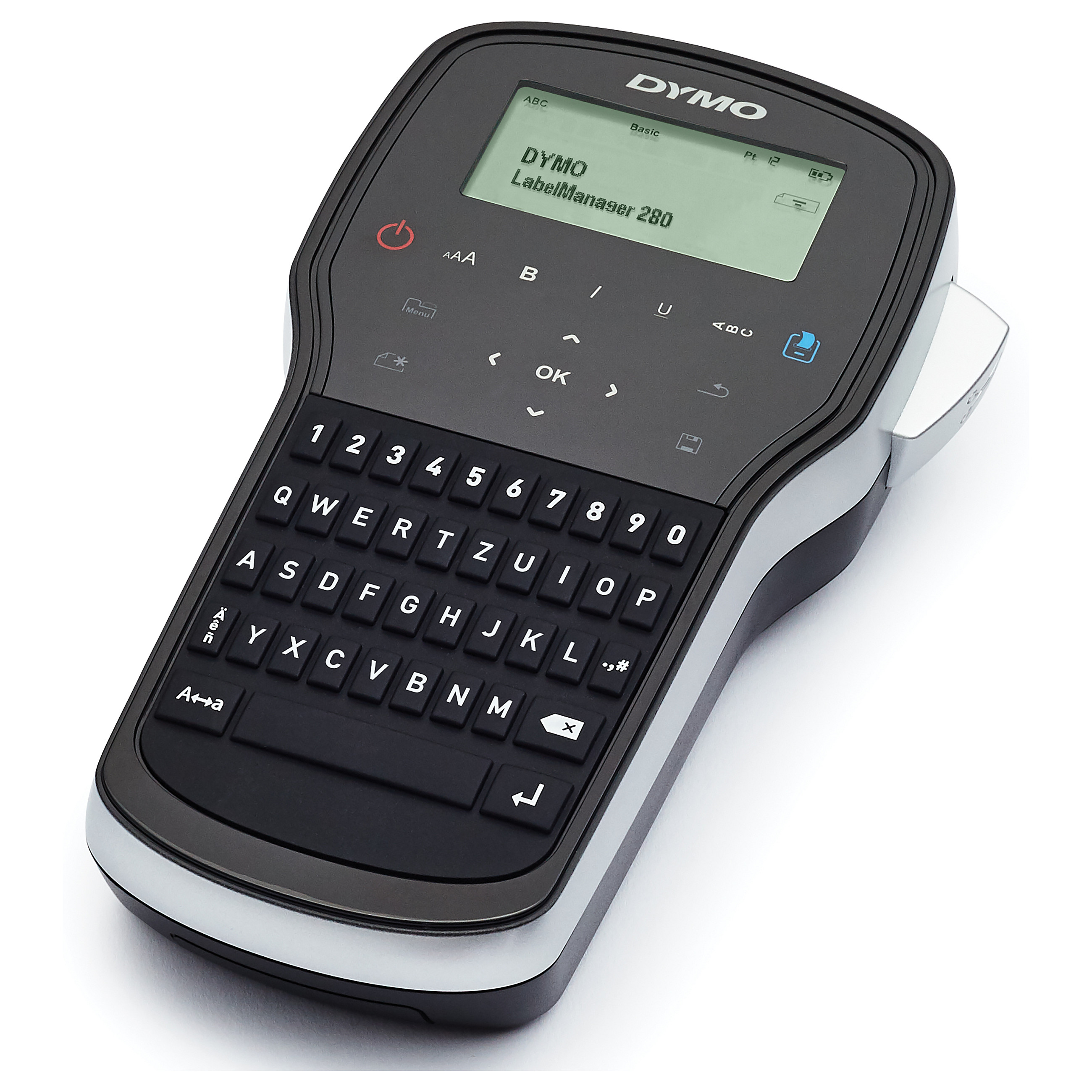 Printer Label DYMO LabelManager 280 QWZ / Thermal Transfer / 180 × 180 DPI / 15 mm/s - Zezë/Argjend - 17