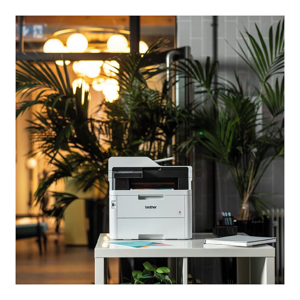 Printer Multifunksional Brother MFC-L3760CDW, LED me Ngjyra, A4, 26 ppm, 4 në 1, Duplex, ADF 50-fletësh, Wi-Fi, Gigabit Ethernet, USB - Bardhë - 4