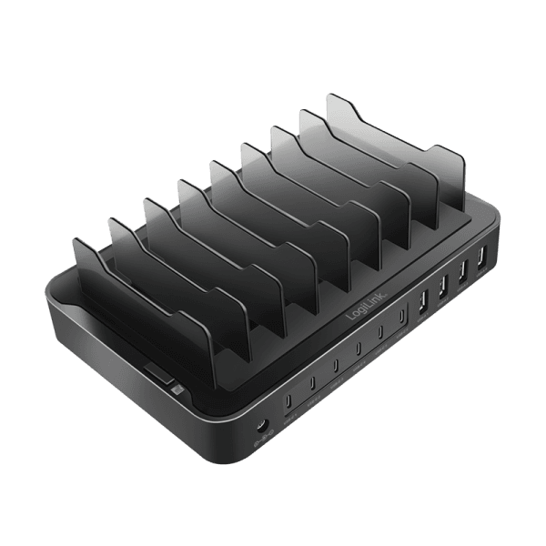 Karikues tavoline LogiLink PA0327, 10 porta, 4x USB-A, 6x USB-C, 120W, PD 3.0, QC 3.0 - Zezë - 3