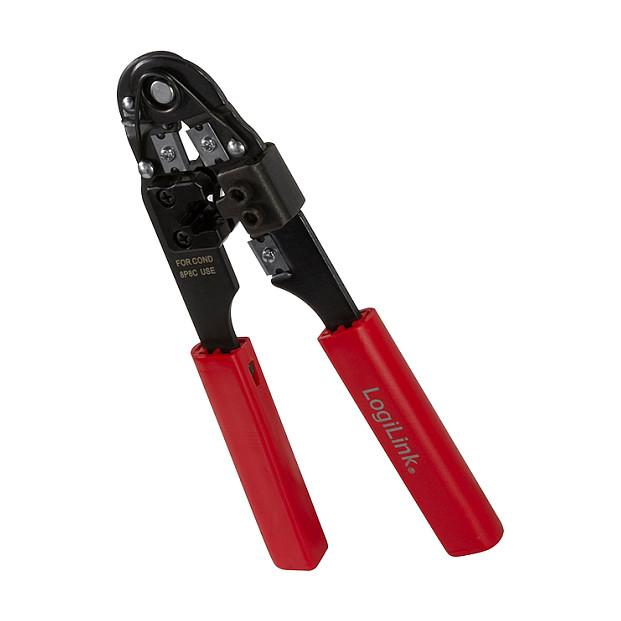 Pincë Krimpuese LogiLink WZ0004, RJ45 8P8C, CAT5, CAT6, CAT6A, me Prerës dhe Zhveshës Kabllosh - Zezë/Kuqe - 5